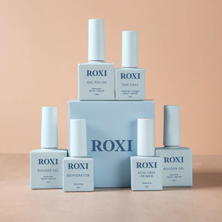 ROXI professional nail prep kit including dehydrator and primer for gel nail retention