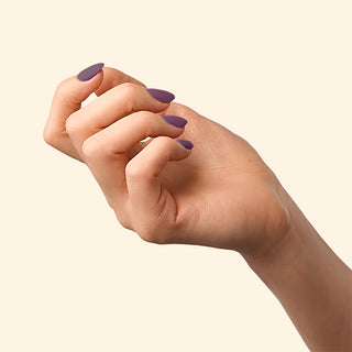 ROXI Virtue gel polish applied to nail tip, glossy finish