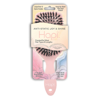 Cricket - Hapi - Anti Static Joy & Shine - Boar Paddle Brush - Large