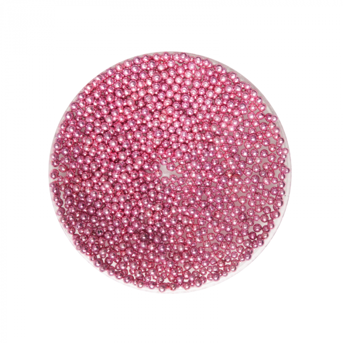 Glass Beads - Metallic Pink