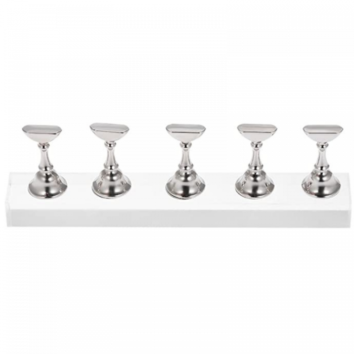 Nail Practice Stand 5 Pack - Silver